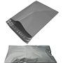 HTUK Lot de 50 sacs postaux en plastique avec fermeture auto-adhésive pour emballage postal - 5 tailles - Gris, gris, Lot de 50 