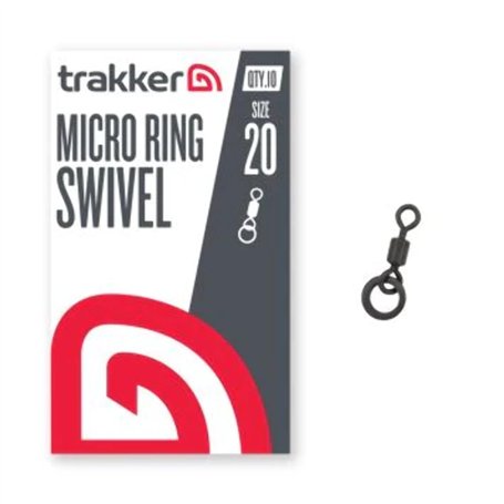 Trakker Lot de 10 micro-anneaux émerillons Taille 20