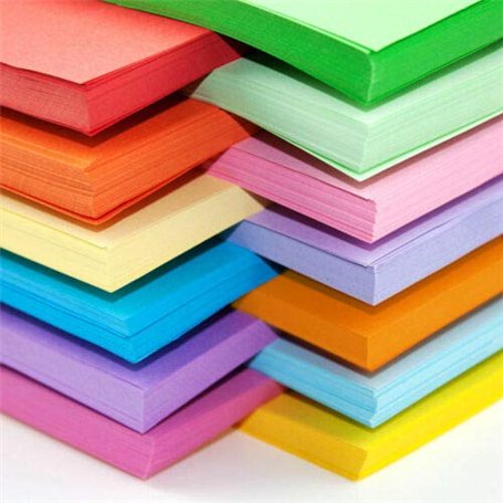 Lot de 40 feuilles de papier coloré A4 80 g/m² Couleurs fluo pastel vif Convient aux imprimantes à jet d'encre et photocopieurs