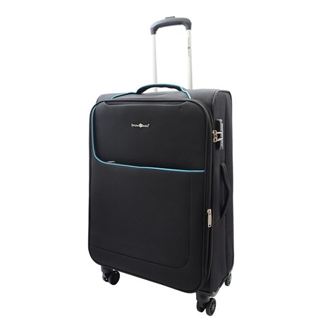 Divergent Retail DR499 Valise souple légère à quatre roues Noir