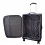 Divergent Retail DR499 Valise souple légère à quatre roues Noir, Noir , M, Quatre roues légères