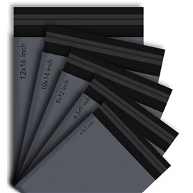 PACKY | 125 sacs postaux gris mélangés | 5 tailles 25 de chaque petit à grand