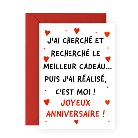 Central 23 Carte d'anniversaire drole pour homme et femme – 'PUIS J'AI RÉALISÉ