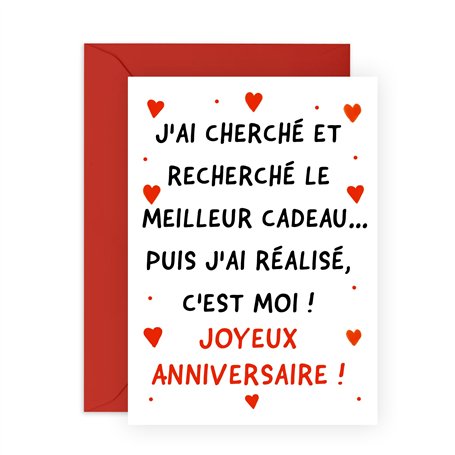 Central 23 Carte d'anniversaire drole pour homme et femme – 'PUIS J'AI RÉALISÉ
