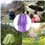 Cozlly Imperméable Enfant, Poncho de Pluie Enfant avec Capuchon, Manteau de Pluie Léger en EVA, Poncho Pluie Manche Longue pour 