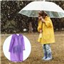 Cozlly Imperméable Enfant, Poncho de Pluie Enfant avec Capuchon, Manteau de Pluie Léger en EVA, Poncho Pluie Manche Longue pour 