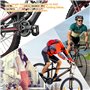 Pédales de Vélo avec Réflecteurs et Antirouille, Pédales de Vélo en Alliage d'Aluminium, Pédales Vélo BMX, 9/16 inches Pédales V