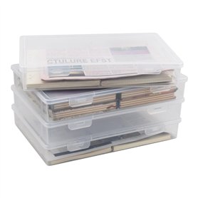 Granvoo Lot de 4 boîtes d'archives portables