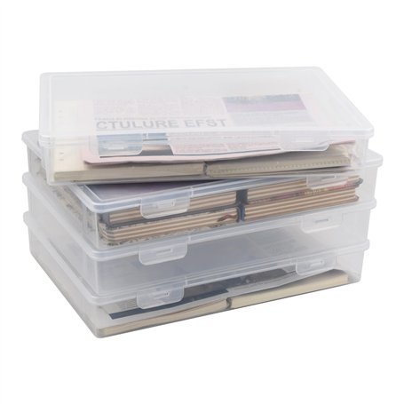 Granvoo Lot de 4 boîtes d'archives portables