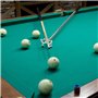 Granvoo Bâton Pont de Queue de Billard Rétractable, avec 3 Pièces Tête de Pont Amovible (Haut + Bas + croisé) Accessoire Queue d