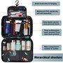 Granvoo Trousse de Toilette Femme à Suspendre de Voyage, Pliable Cosmétique Sac Organisateur Grande Capacité Imperméable Trousse