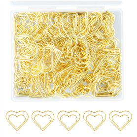 Dokeno Lot de 100 Trombones en Forme de Cœur