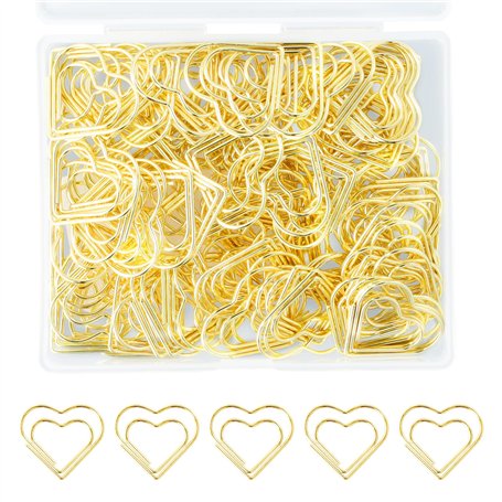 Dokeno Lot de 100 Trombones en Forme de Cœur