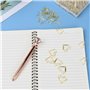Dokeno Lot de 100 Trombones en Forme de Cœur, Trombones en Metal en Or Trombones avec Boîte en Plastique Paperclip Marque-Pages 