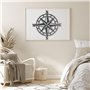 volumoon 28cm Boussole Decoration Murale, Boussole Nautique Décorative en Métal, Décoration Murale Noir Metal, Deco Murale en Mé