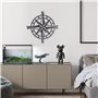 volumoon 28cm Boussole Decoration Murale, Boussole Nautique Décorative en Métal, Décoration Murale Noir Metal, Deco Murale en Mé