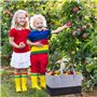 volumoon 2PCS Sac à Bûches en Feutre, Panier à Bois de Chauffage, Sac Courses en Feutre Pliable, Sac Rangement à Jouets, Sacs en