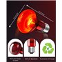 GlowUp E27 Reptile Ampoules Chauffantes 50W, Dimmable Rétro Éclairage Infrarouge Lampe De Chaleur Ampoule Spot Basking Pour Drag