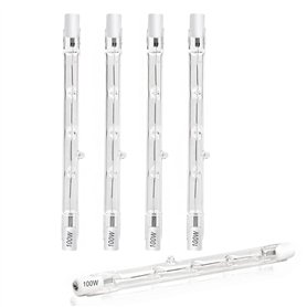 DoRight 100W R7s Ampoule Halogène 118mm Dimmable Blanc Chaud 2800K J118 Projecteur AC 220-240V Halogène Linéaire 1500lm Angle de