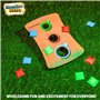 KreativeKraft Jeu de Lancer de Sac avec Table en Bois Jeu Cornhole Intérieur Extérieur Enfant Adulte et Famille Jardin Fêtes Cam