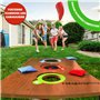 KreativeKraft Jeu de Lancer de Sac avec Table en Bois Jeu Cornhole Intérieur Extérieur Enfant Adulte et Famille Jardin Fêtes Cam