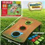 KreativeKraft Jeu de Lancer de Sac avec Table en Bois Jeu Cornhole Intérieur Extérieur Enfant Adulte et Famille Jardin Fêtes Cam