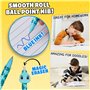 Pokémon Set de 4 Stylos Effaçables Pikachu Fournitures Scolaires Kawaii Cute Kit Papeterie Kawaii Stylo bille à Encre bleue Cade