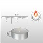 Aroma Naturals London Lot de 50 bougies chauffe-plat non parfumées | Durée de combustion lente de 4 heures | Taille standard 3,8