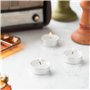 Aroma Naturals London Lot de 50 bougies chauffe-plat non parfumées | Durée de combustion lente de 4 heures | Taille standard 3,8