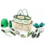 Crystals Ensemble d'outils de jardin – Ensemble d'outils de jardinage à main de 11 pièces avec sac de rangement – Cadeaux de jar