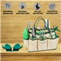 Crystals Ensemble d'outils de jardin – Ensemble d'outils de jardinage à main de 11 pièces avec sac de rangement – Cadeaux de jar