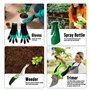 Crystals Ensemble d'outils de jardin – Ensemble d'outils de jardinage à main de 11 pièces avec sac de rangement – Cadeaux de jar