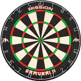 Mission Darts DB023 Samurai II Cible de fléchettes Standard de compétition Professionnelle avec Structure métallique Ultra Fine