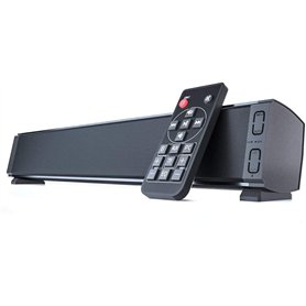 Yangers Barre de Son Bluetooth 5.0 sans Fil pour TV avec télécommande véritable Haut-Parleur Rechargeable USB 20W Microphone int