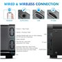 Yangers Barre de Son Bluetooth 5.0 sans Fil pour TV avec télécommande véritable Haut-Parleur Rechargeable USB 20W Microphone int