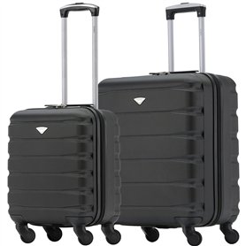 Flight Knight Ensemble De 2 Valises Rigides Legeres en ABS 4 Roues 45x36x20 cm + 56x45x25 cm EasyJet Taille Max pour Le Dessus E