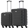 Flight Knight Ensemble De 2 Valises Rigides Legeres en ABS 4 Roues 45x36x20 cm + 56x45x25 cm EasyJet Taille Max pour Le Dessus E