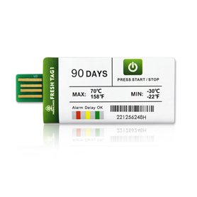 Freshliance Lot de 10 enregistreurs USB de données de température 129600 points Couverture haute précision 90 jours