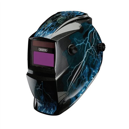 Draper Tools 02514 Casque de soudeur auto-obscurcissant Bleu Tête de mort