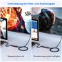 Adaptateur USB C vers HDMI, 4K Adaptateur USBC HDMI(Thunderbolt 3 Compatible) [4K@60Hz] avec Sortie Audio vidéo pour MacBook Pro
