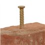 TERF Lot de 25 vis à béton à tête fraisée plate Torx 7,5 x 120 mm Utilisation sans bouchon pour brique creuse en pierre naturell