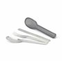 Black+Blum Ménagère gigognes | Ensemble de 3 couverts de voyage compacts en acier inoxydable (couteau