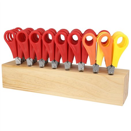 Westcott 112TidyC 00 Lot de 32 Bloc à ciseaux en bois 13 cm