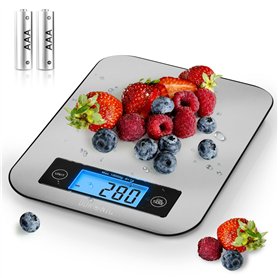 Duronic KS1007 Balance de Cuisine d'une capacité de 10 kg | Précision à 1 g | Fonction d'ajout de poids TARE | Large écran rétro