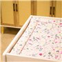 Red Kite Matelas à langer Rose & Ivy Unisexe 74 x 48 x 3,5 cm Motif fleurs et bords surélevés rembourrés Rose