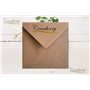 Cranberry Lot de 100 enveloppes en papier kraft moucheté 130 x 130 mm