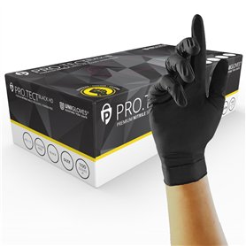 UNIGLOVES PRO.TECT GA0064 Lot de 100 gants jetables en nitrile HD ultra résistants