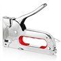 Accessotech Résistant Acier Inoxydable Métal Pistolet Agrafeur & 100 Agrafes Agrafeuse 6.35/7.95mm Artisanat Tapisserie Travail