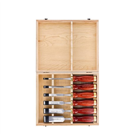 Lot de 6 ciseaux à bois professionnels pour sculpture sur bois