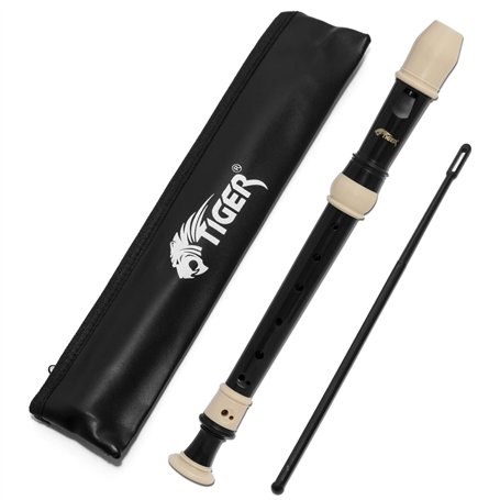 Tiger REC4-BK Flûte à bec - 3 pièces - Noir